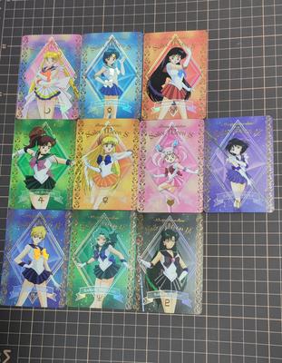 10pcs/set Diy Sailor Moon Gilding Self Control Collect Signature Trading Flash Card Anime Cartoon Christmas Gift Kid Friendly Entertaining Fun Play