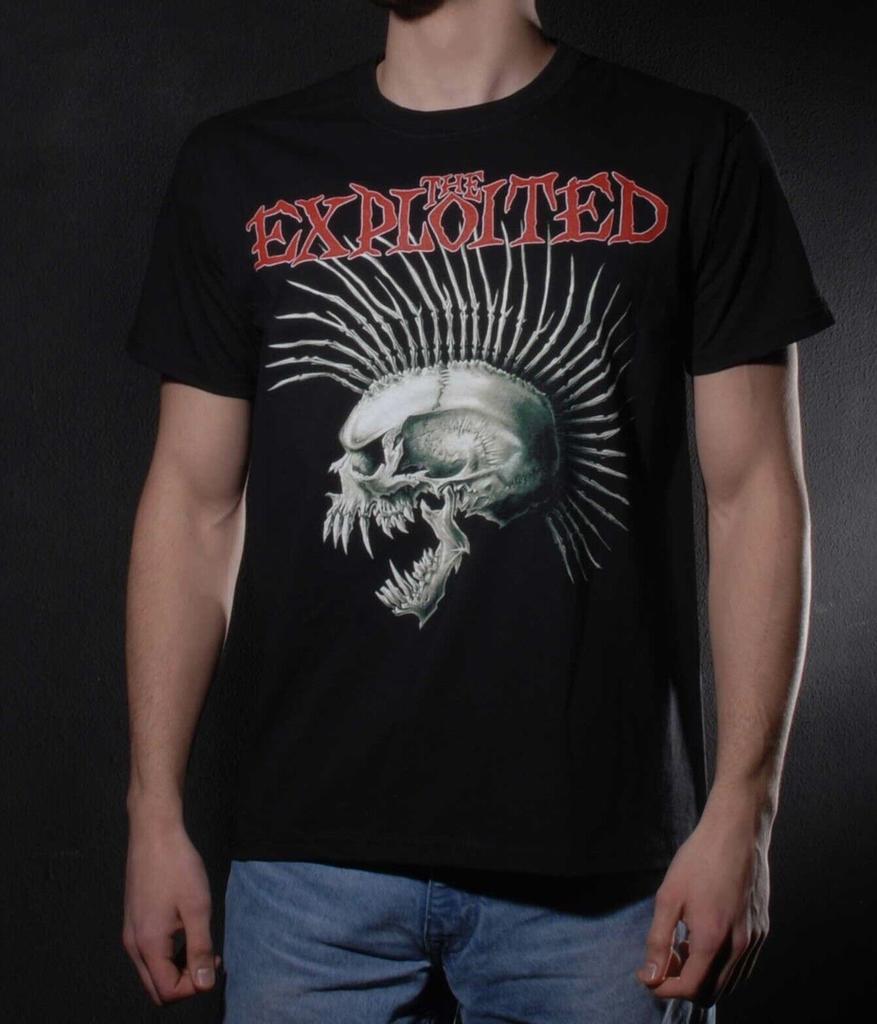 Unisex-Shirt Baumwolle Oversize Große Größe Neu The Exploited - Beat The Bastards (FOTL) T-Shirt Schwarz