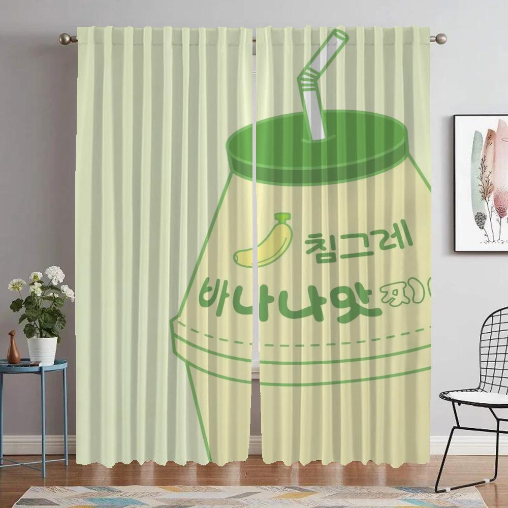 Milch Moderne Wohnzimmer Vorhänge für Kamera Küchenvorhänge 2 Stück Tüll für Schlafzimmer Jalousien Fenster Vorhang Raumteiler Verdunkelung