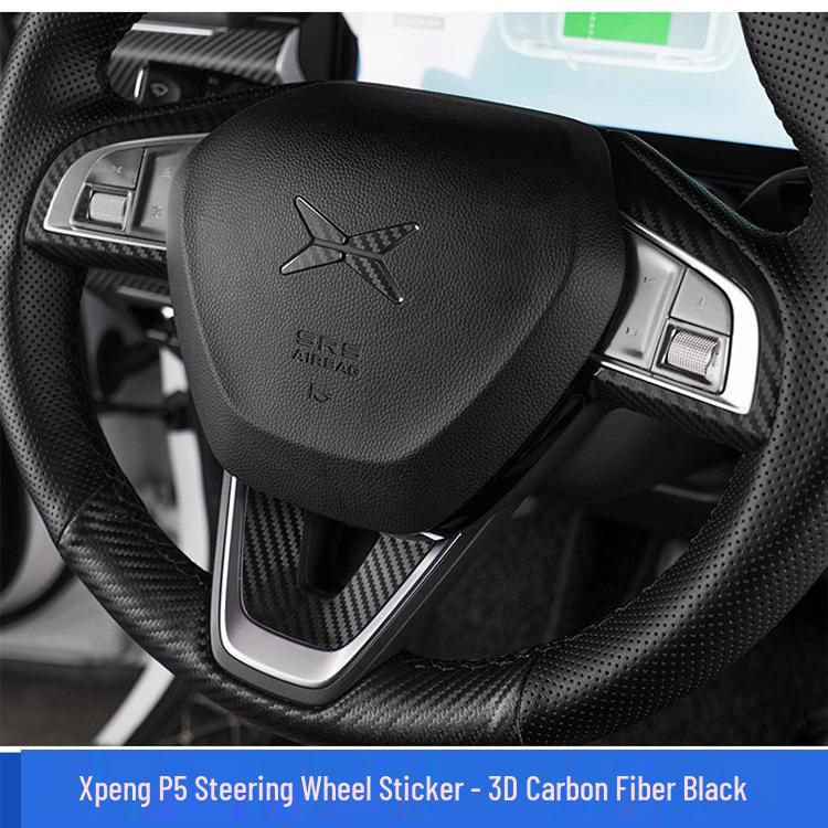 XPeng P5 Panel řazení z uhlíkových vláken a samolepka pro vnitřní dekoraci zvedání skla.