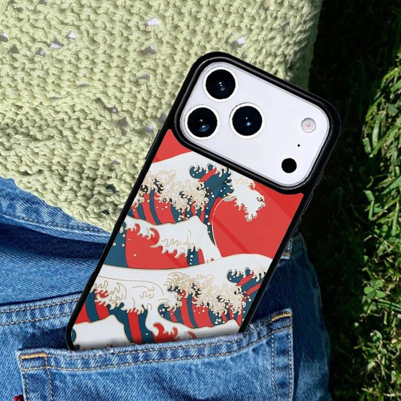 Cartoon Cute Stylish Waves Phone Case Cover for IPhone 11 12 13 14 15 16e 17 Pro Max Coque for IPhone 17 Air