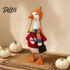 Seasonal Goose Accessories 7 Inch Desk Outfits, 4 Pcs Knitted Sweater Hat Scarf Office Ornament Crossbody Bag Winter Holiday Accessory for Office,