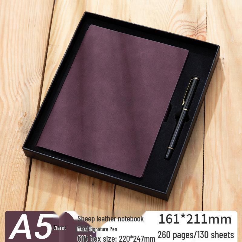 Thickened Sheepskin Business Notebook