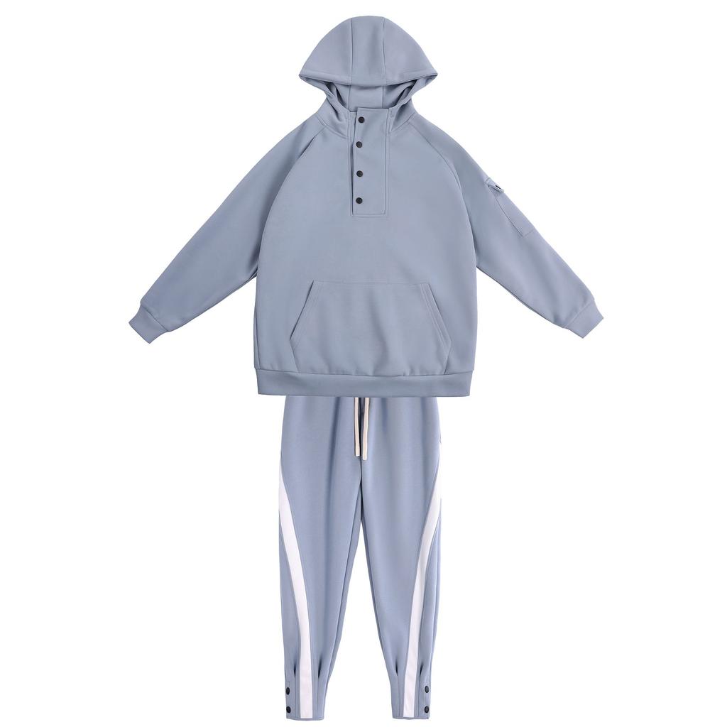 Simple Outdoor Spring and Autumn Men's Sweater Casual Sports Suit Trousers Suit Hooded Long Sleeves