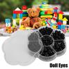 612Pcs Plastic Doll Eyes All Black Hand Made Materials Safety DIY Craft Supplies Educational Toy