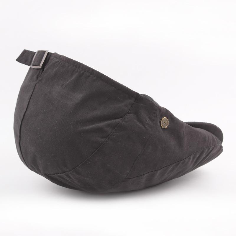 Monochrome Flannel Cap Men'S British Autumn Stitching Stitching Beret Women'S Forward Hat Painter Hat