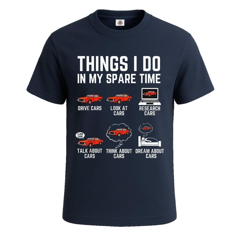Dinge, die ich in meiner Freizeit mache Auto-Liebhaber lustiges T-Shirt für Herren Neuheit Tee Top
