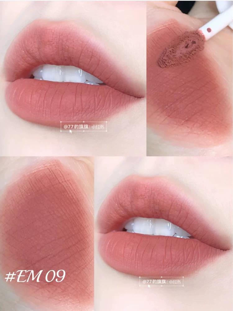 into You Lip Mud Lip Lacquer No Stain on Cup Heroine Air 04 Matte Mousse 23 Matte Surface 7 Peach Oolong Gray