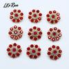 New 10Pcs 20MM Diamond Rhinestone Buttons Alloy Shank Base For DIY Sewing Accessories Handcraft Wedding Decorations