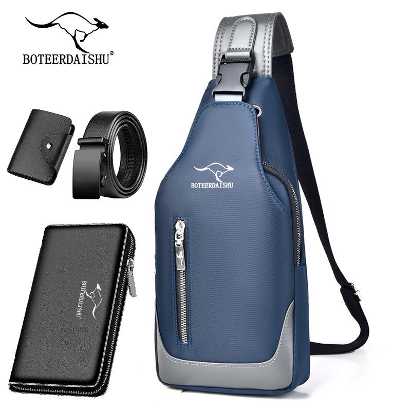 Męska wodoodporna torba crossbody z tkaniny Oxford - styl koreański, modna torba na jedno ramię