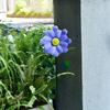 Garden Decorative Pile Rotating Garden Windmill Spinner Metal Creative Gardening Plug Simulation Flower Climbing Support Park