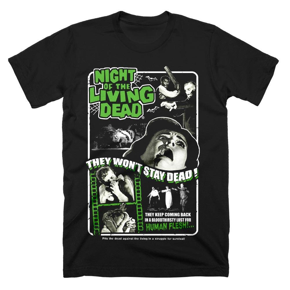 Night of The Living Dead TShirt Unisex Summer Retro Zombie Horror Movie Graphic Short Sleeve Streetwear Loose Fit Horror Fan Tee