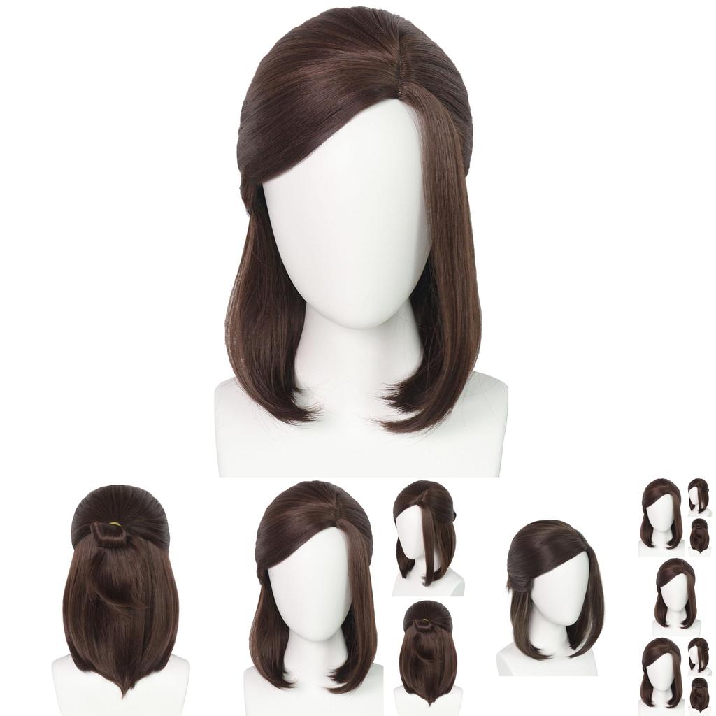The Last Of Us Ellie Brown Cosplay Wig With Breathable Natural Feel For Scene Dressing