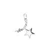 NICK&NICOLE ROSE IN STAR KEYRING_SILVER