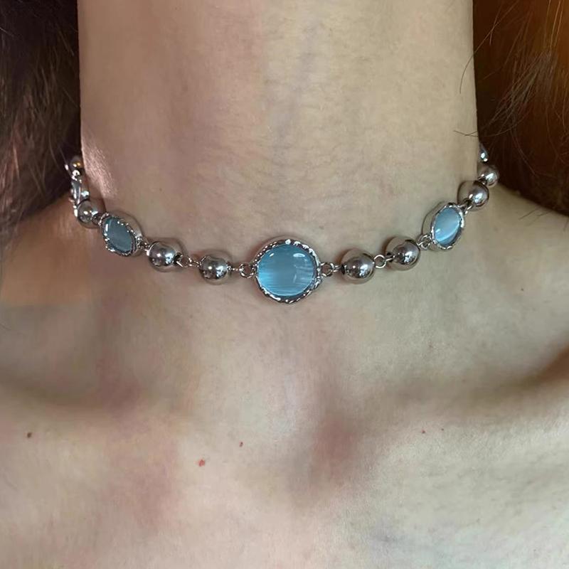 Trendy Exquisite Beaded Choker Necklaces For Women Girls Versatile Simple Punk Gothic Necklace Jewelry Accessories Gifts