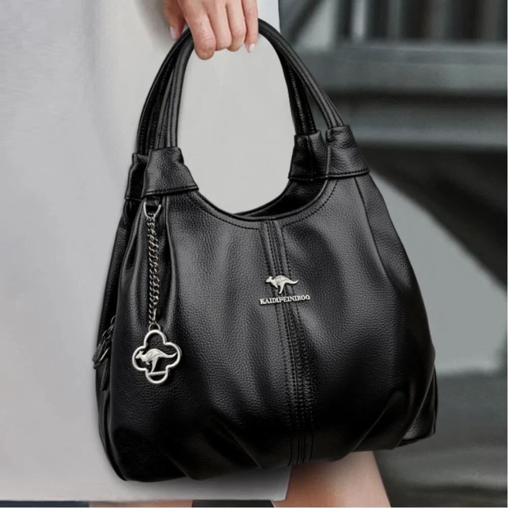 Designer Brand Top Quality Soft PU Faux Leather Casual Tote Bags for Women Handbag Luxury Female Shoulder Crossbody Bag