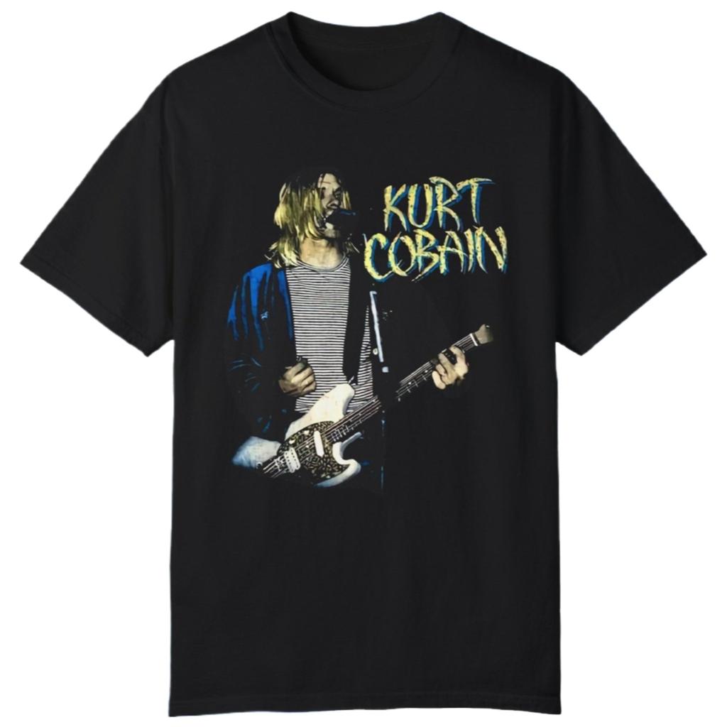 Neuankömmling Herrenbekleidung T-Shirt Homme T-Shirts Herren T-Shirt für Herren Kurt Cobain Gitarren T-Shirts Lustig Lässig Bedruckt für Herren