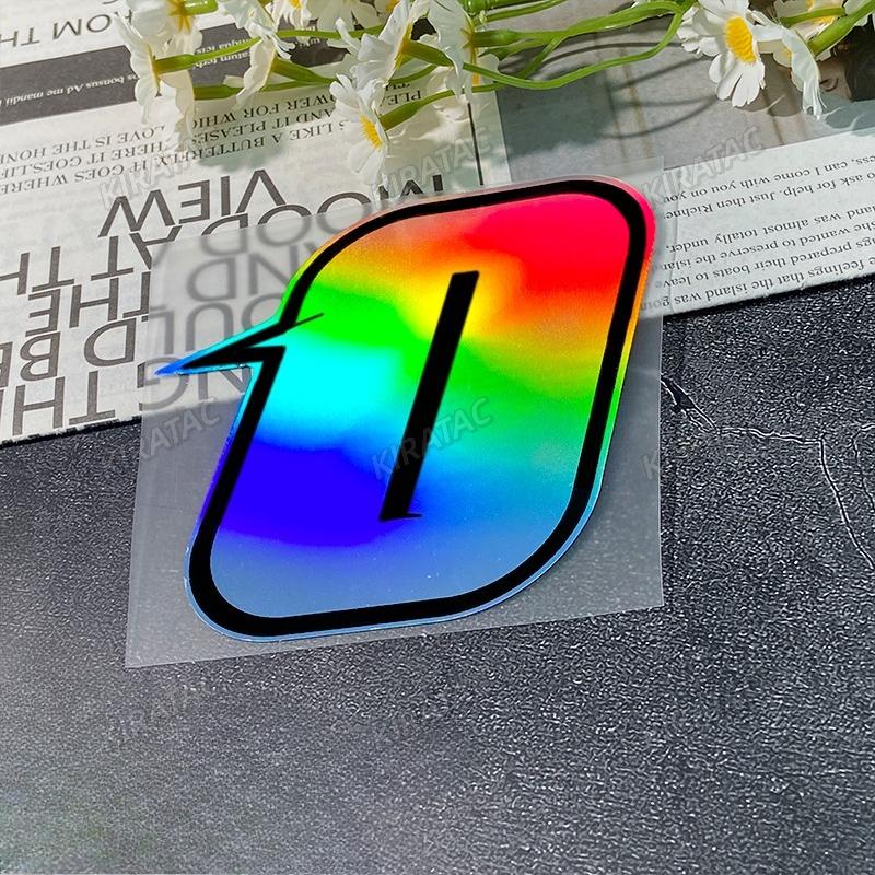 1PC Arabic Numerals Laser Motorcycle Stickers Waterproof for Motorbike Front Fairing Helemt Fender Scooter Bicycle Vinyl Decals