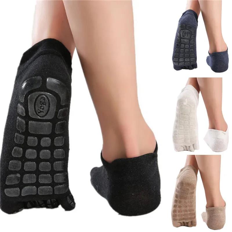 Fashion New Men Winter Thickened Five Fingers Socks Warm Non Slip Grip Fitness Toe Low Calf Slipper Male Floor