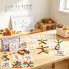 Wooden Stick Figure Puzzle Kids Educational Toy Body Part Recognition Visual Perception Training For Ages 3+