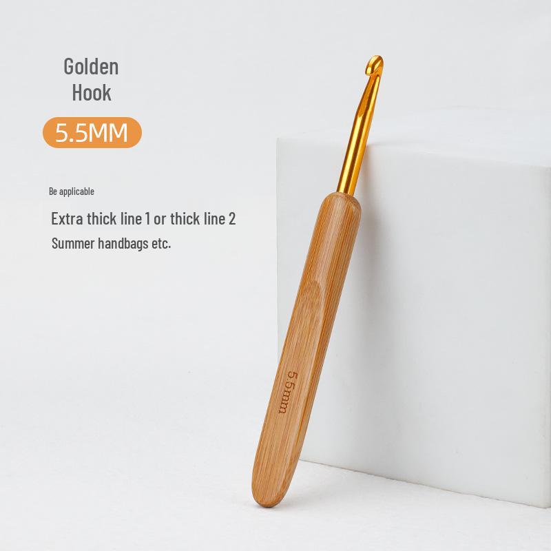 Carbonized Bamboo Crochet Hook for Hand-Knitted Wool Sweaters and Doll Slippers