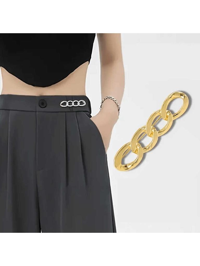 Chain Shape Pants Waist Trimmer, Loose Jeans Button, Seamless Button, Detachable and Adjustable Button Pin Jeans Women's Skirt