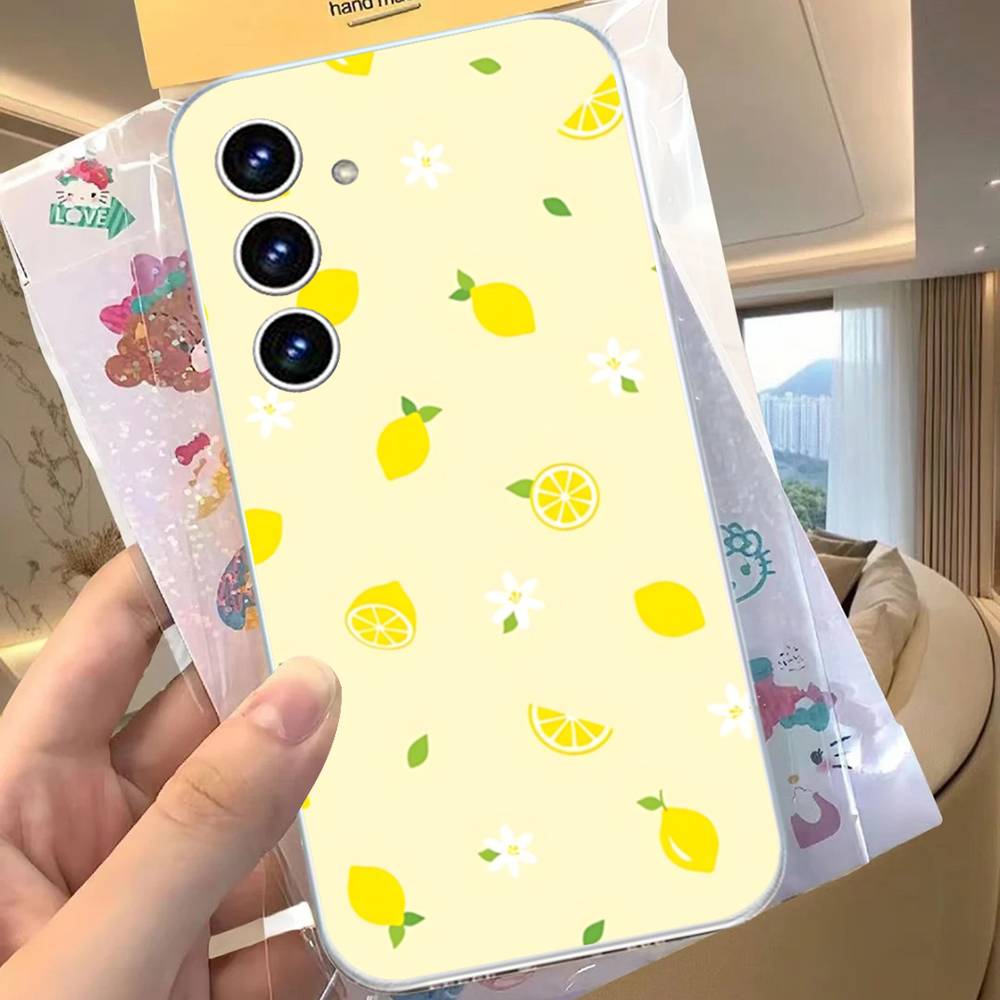 Fresh Fruit Phone Case For Samsung Galaxy Transparent Cover A52 A12 A51 S21 Edge S22ULTRA S23 S24 S20LITE Plus Ultra