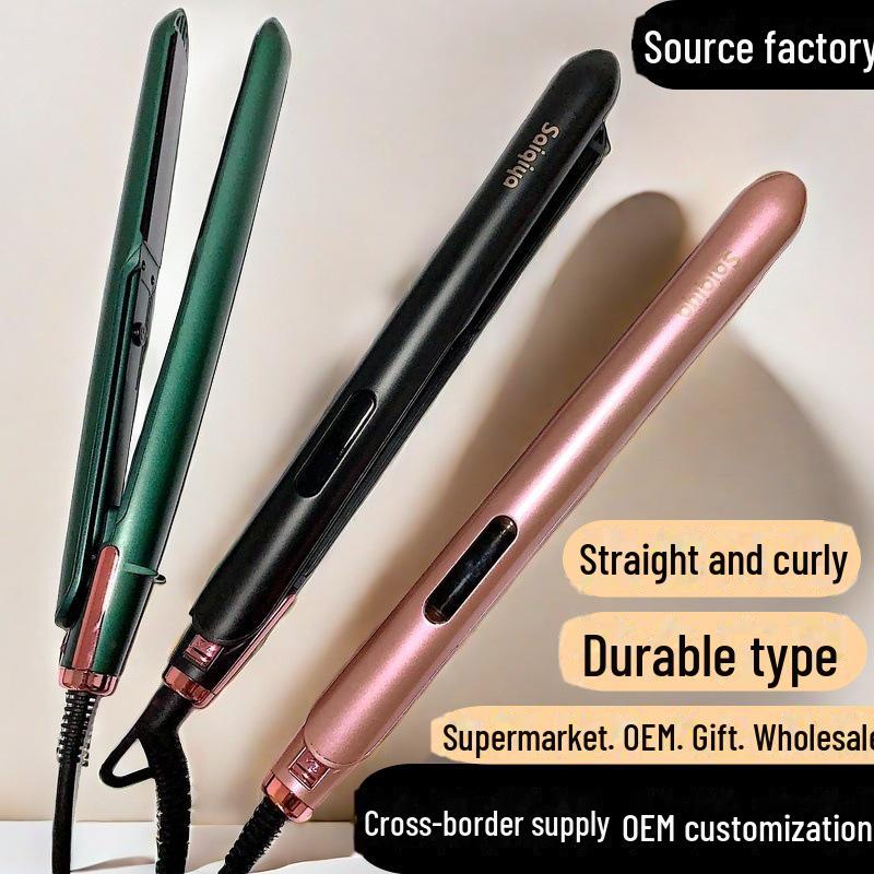 Dual-Purpose Wet & Dry Hair Straightener and Curler with Bangs Attachment