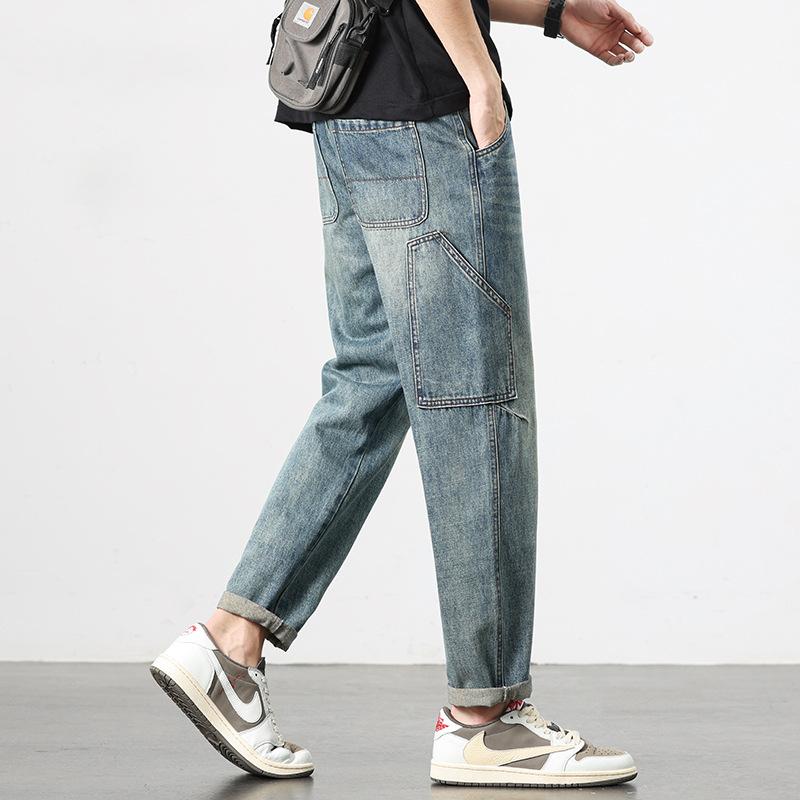 New Spring and Summer Jeans Trendy Japanese Loose Straight Micro Harlen Trousers