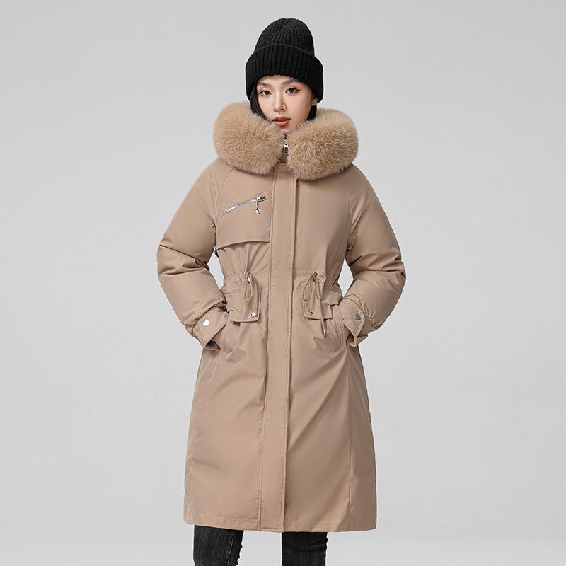 Ladies' Long Winter Thickened Pie Overcoming Coat