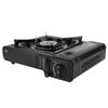 Tragbarer Outdoor-Camping-Husedold Dual-Use-Edelstahl-Schwarz-Heizgaskocher
