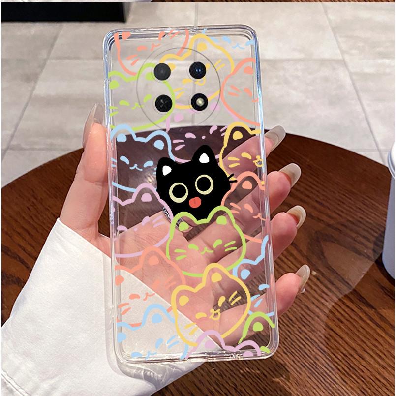 Back Cover For Huawei Nova Y91 14i 13i 12i Phone Case Luxury Cute Love Heart Rabbit Funny Pattern Clear Soft Silicone TPU Casing