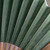Cotton Linen Cloth Folding Hand Fan Solid Color Handheld Fan Retro Mini Shell Fan  Dance Props