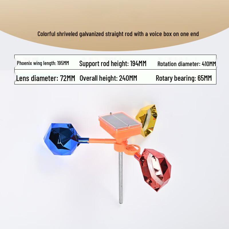 Wind-Powered Rotating Light-Sensing Bird Repeller