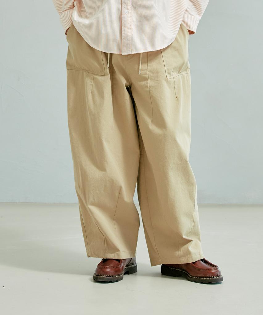 FRIZMWORKS Twill Balloon Pants _ Beige