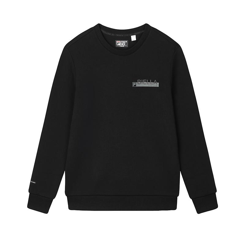 Fila Simple Casual Versatile Pullover Sweatshirt Men Sweatshirt Black F11M513210FBK