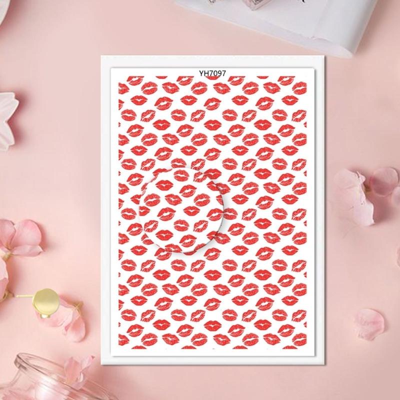 Valentine Love Heart Transfer Paper 95x138mm Clay Earrings Water Soluble Transfer Paper for Jewelry Making