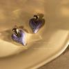 New Design Colorful Love Heart Dangle Earrings for Women Vintage Elegant Irregular Fashion Jewelry Accessories
