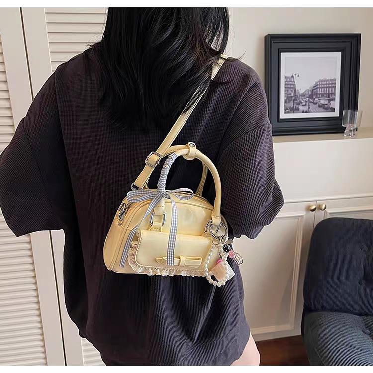 Korean Style Simple All-matching Bow Single-shoulder Bag Women's High-end Cross-section