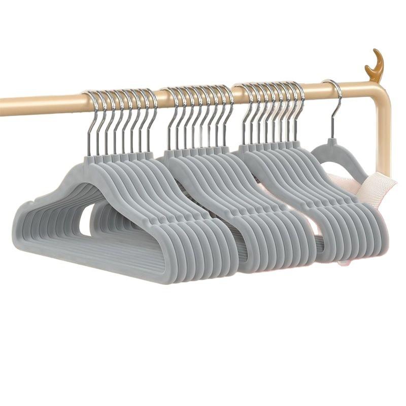 Home Adult Clothes Hanger, Internet Clothes Rack, Hanging Hanger, Flocking Clothes Hanger