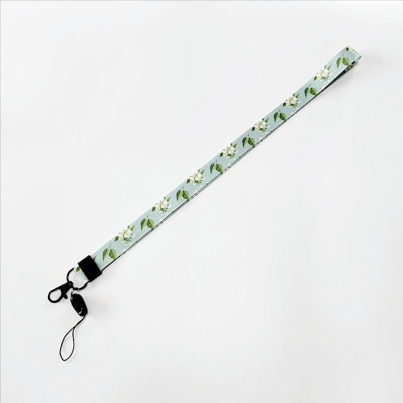 Florales Gurtband-Lanyard Handyhülle mit abnehmbarer Flugzeugschnalle - Anti-Drop Hals- & Ausweis-Lanyard