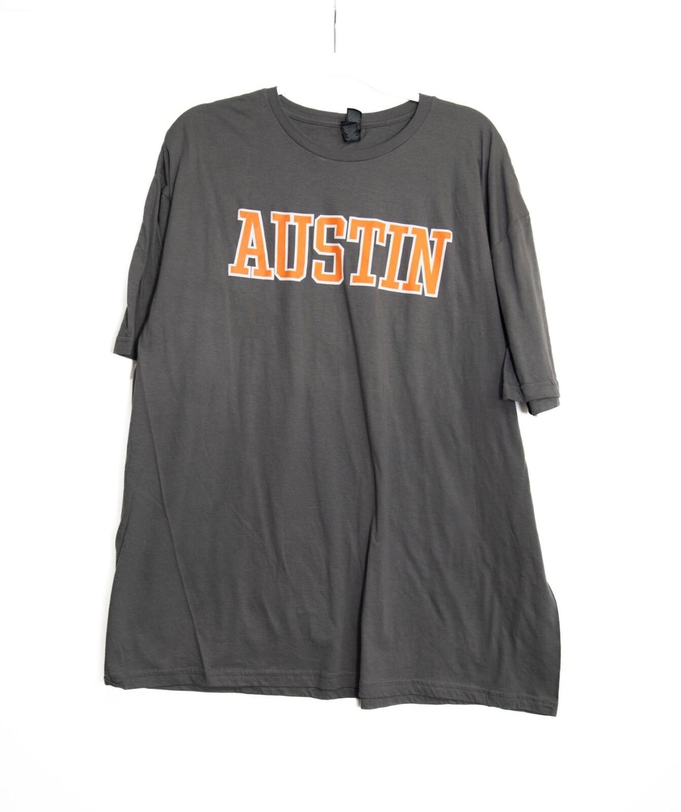 Austin Gray Short Sleeve Graphic T-Shirt 2XL 100% Cotton S