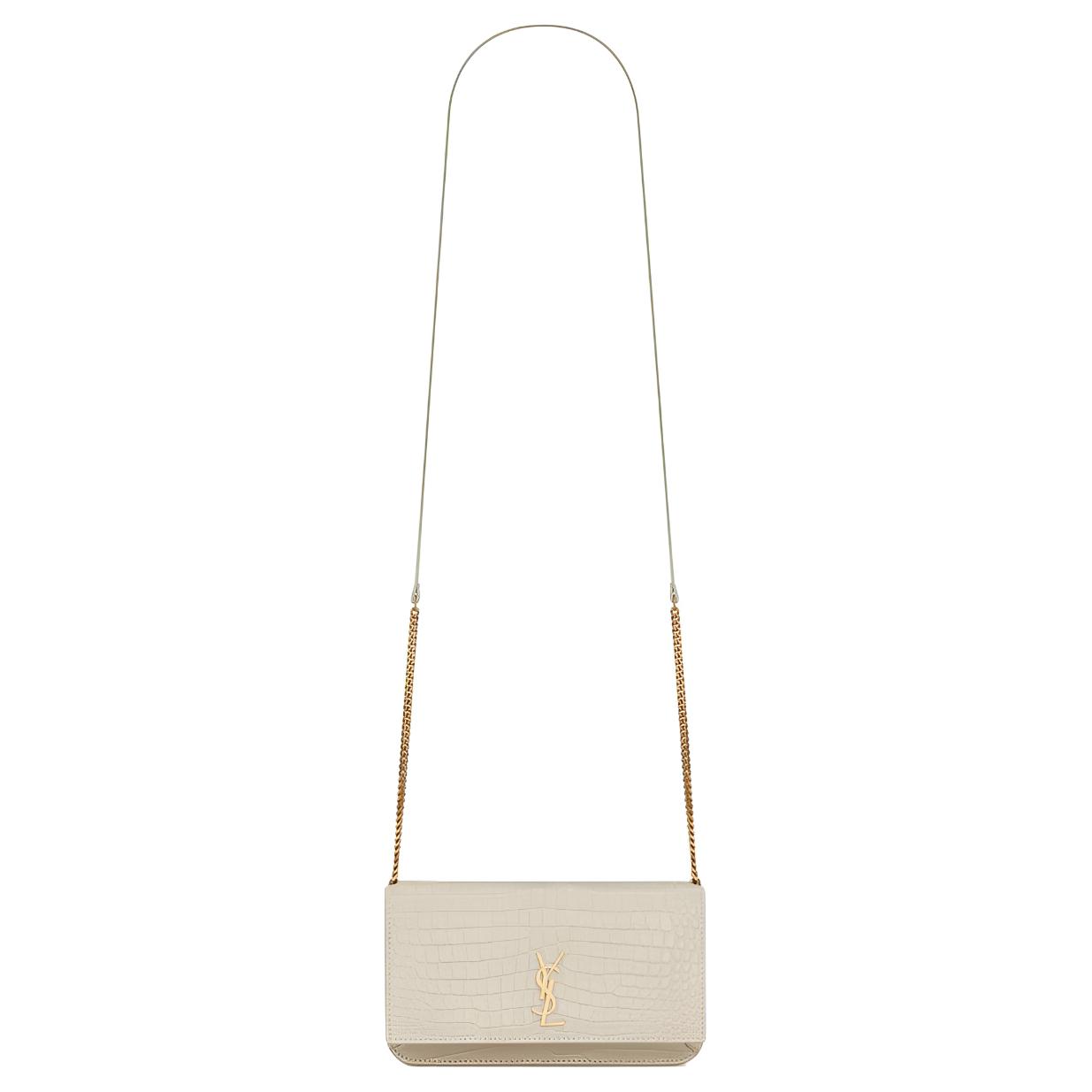 

Saint Laurent Cassandre Gold Metal Hardware Snap Closure Leather Crossbody Bag Women Crossbody Bag White 820175-DND1J-9207 Basic Set (Bag+Dust Bag)