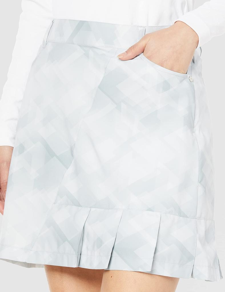 Munsingwear MGWVJE01 Gradient Print Asymmetrical Light GY00 Equivalent to Japanese Size 7 Women's Water-Repellent Skirt, Soft, Rain, Golf, (Gray),