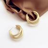 Brohe Boucles d'Oreilles Anneau Décontracté Minimaliste Basique Femme