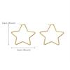 Stainless Steel Hollow Pentagram Hoop Earrings Boho Vacation Style Five-pointed Star Earring Punk Party Daily Jewelry Gift