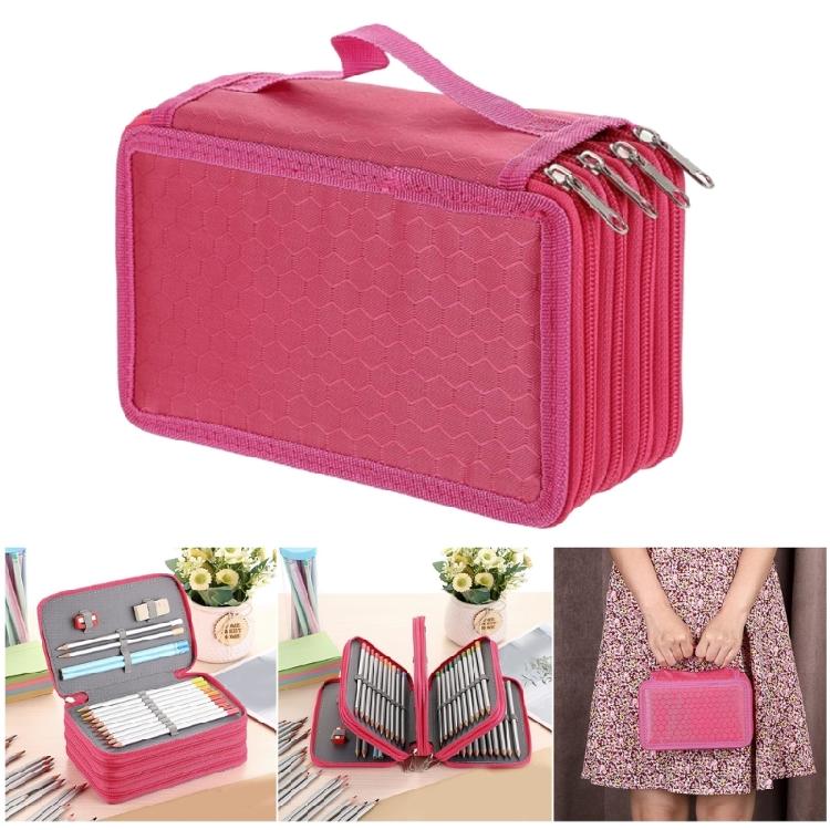 Neatly Organized 4 Level Pencil Holders With 72 Dedicated Slots Waterproof Cloth Fabric Stationeries Organizers Bag