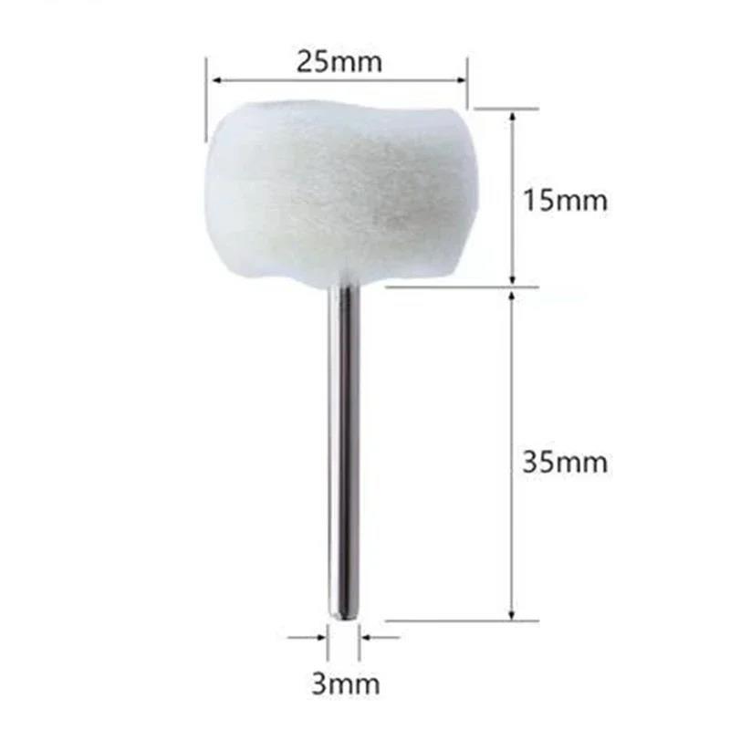 Practical 5/10/20Pcs  Sanding Head Abrasive Buffing Wheel 3mm Shank Cotton Thread Polishing Mini Brush For Dremel Dril Jade