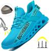 Scarpe antinfortunistiche antiperforazione con puntale in acciaio Scarpe da lavoro Uomo Donna Stivali da lavoro di sicurezza leggeri Traspiranti Scarpe di sicurezza sportive Unise