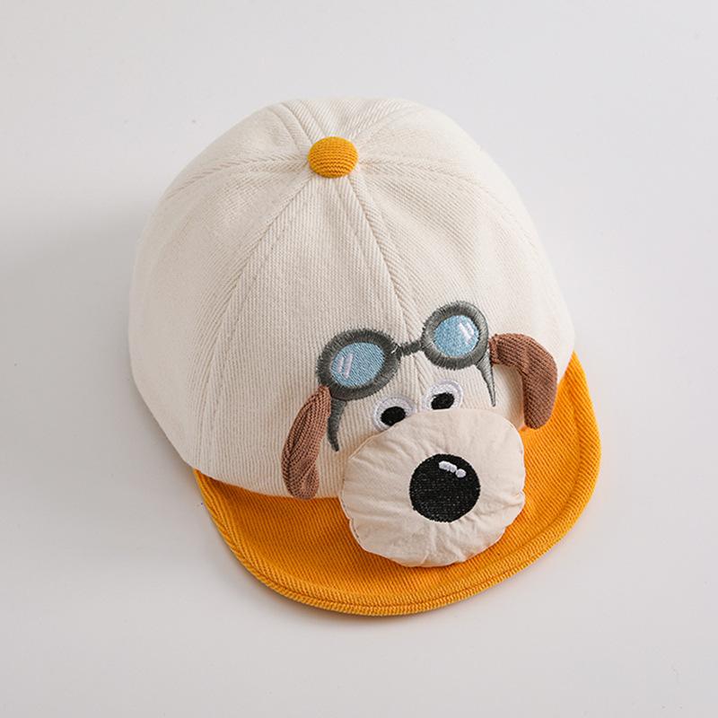 

Детская шапка весна и осень тонкая милая кепка для мальчиков детская шапка с мягким козырьком от солнца для девочек-малышей бейсболка 48CM is suitable for 1-2 years old жёлтый